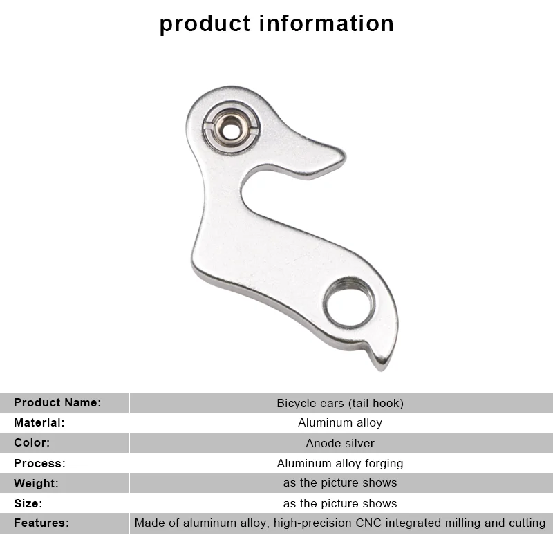 1Pcs Universal Bike Rear Derailleur Tail Hook Bicycle Alloy Rear Derailleur Hanger Racing Cycling Frame Gear Tail Hook Parts