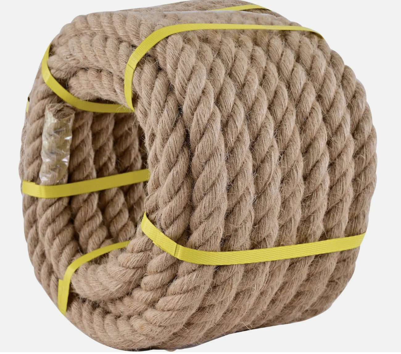 

50Ft x 0.78 Inch Thick Twisted Jute Rope, Heavy Duty Natural Hemp Rope