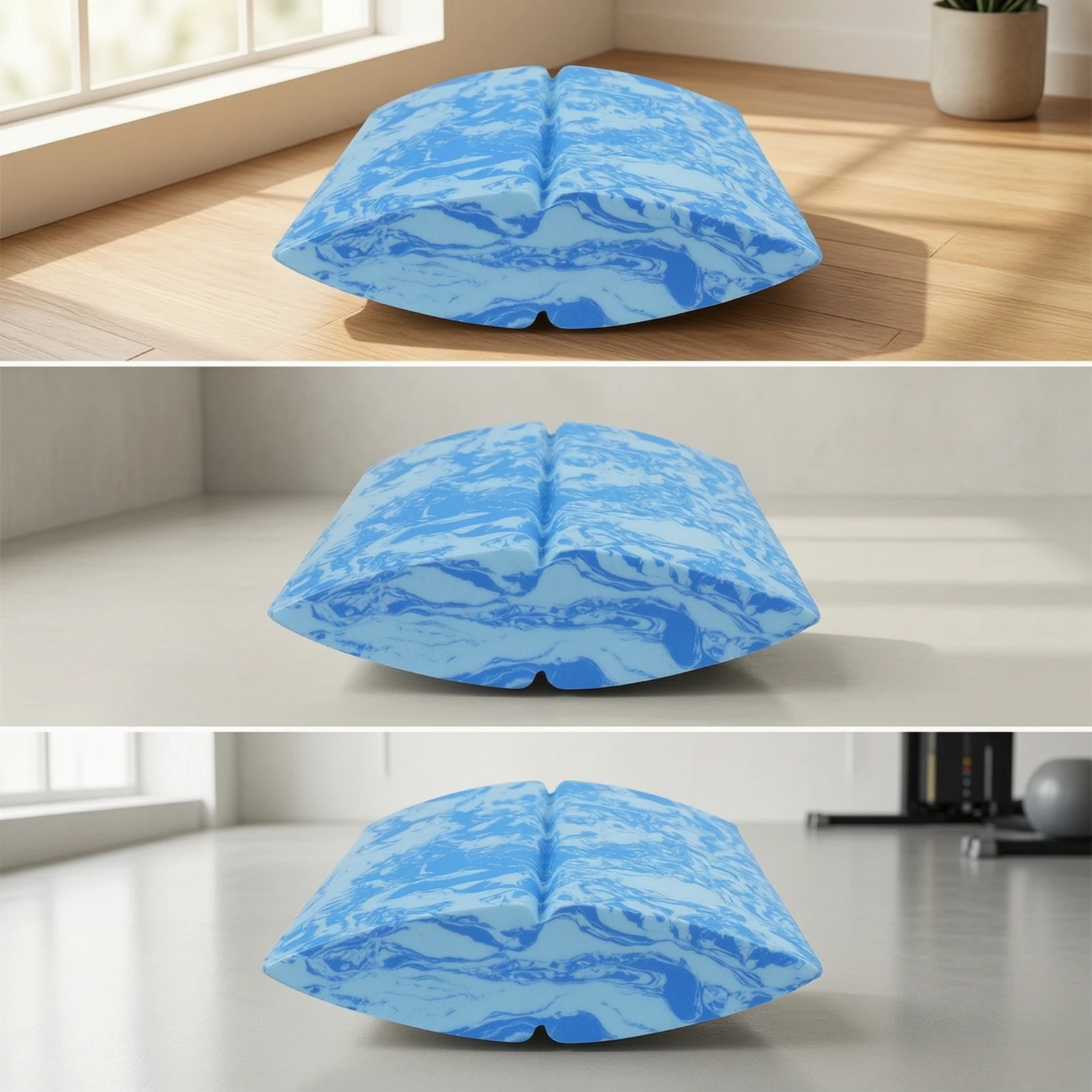 Foam Balance Block Ergonomic Exercise Wedge Block Exercise Wedge Cushioned Stretch Board Supportive for Yogis, Home Gym