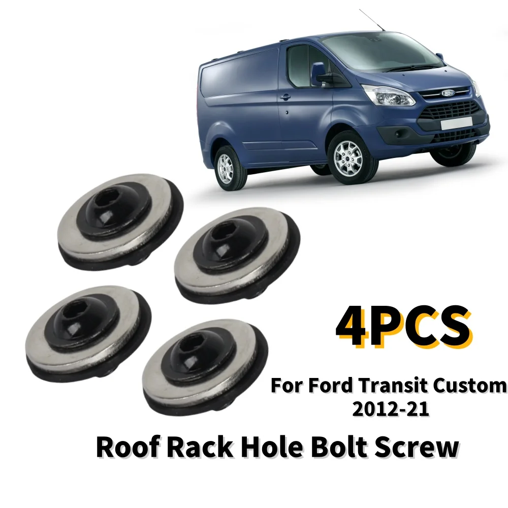 

4Pcs Car Roof Rack Hole Bolt Screw Replacement With Seal Gasket For Ford Transit Custom 2012-21 Sealing Screws Nuts Accessories