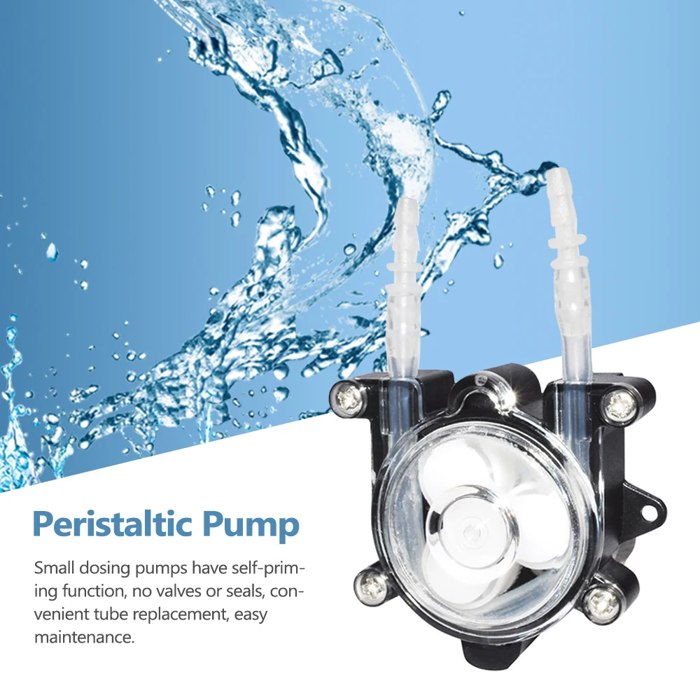 High-Flow Peristaltic Pump Miniature Dosing Pump Peristaltic Hose Pump for Lab Aquarium Chemical Analysis