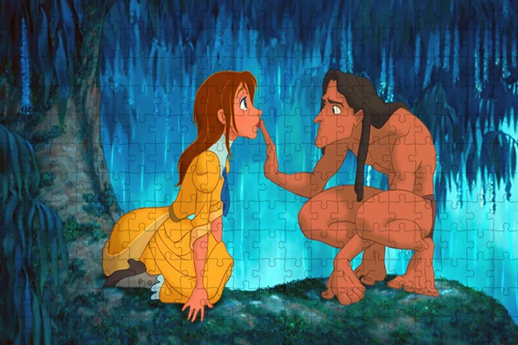 Jeu de puzzle brûlant le cerveau pour enfants, décoration de dessin animé Disney Tarzan Jenny, cadeau de vacances préféré