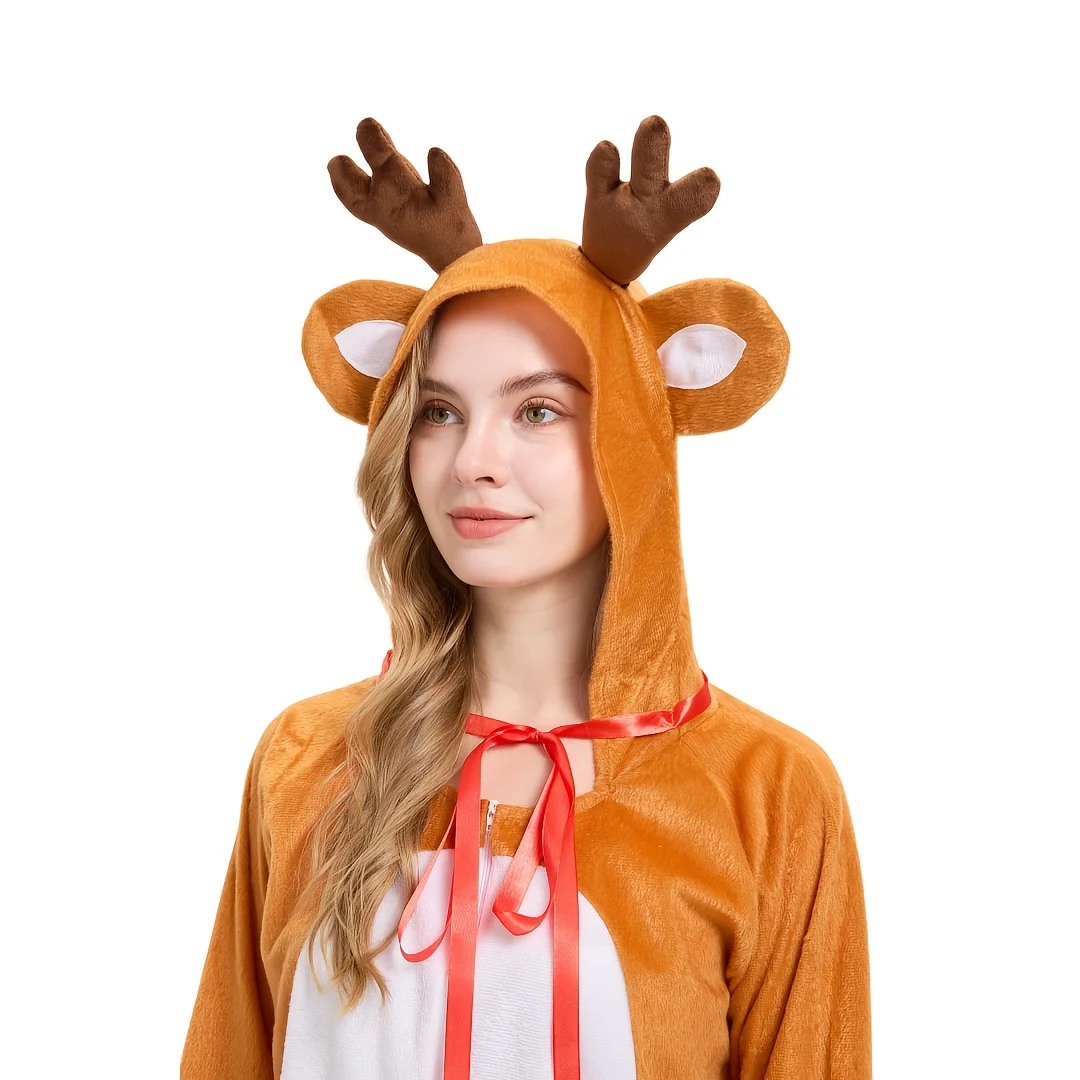 عيد الميلاد إلك ارتداءها فستان بتصميم حالم حفلة تنكرية ملابس مضحكة للهالوين