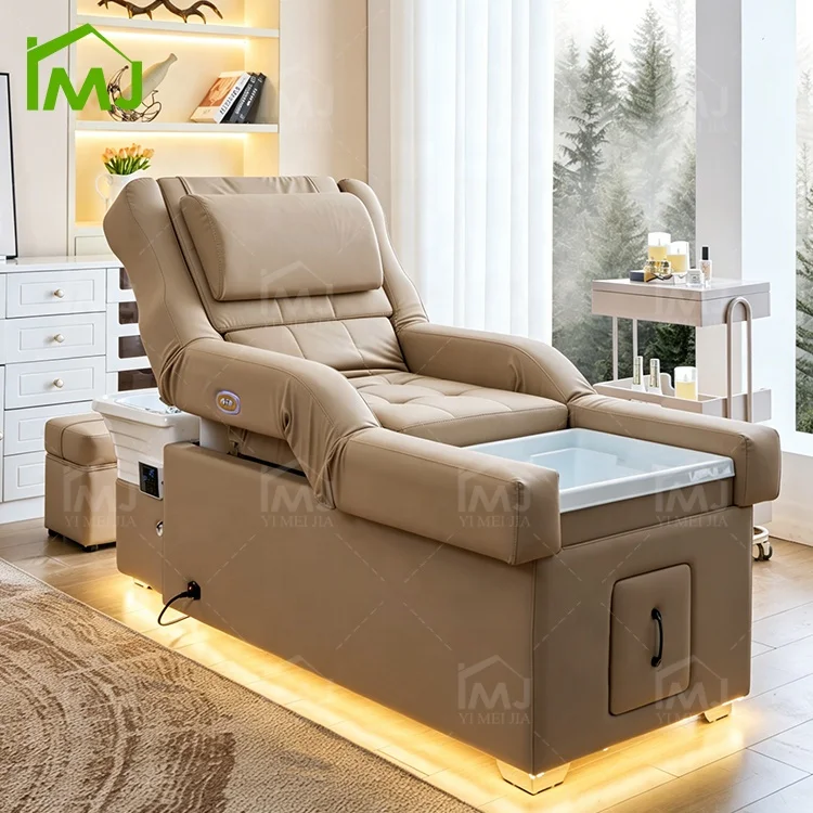 Head Therapy BedHair Salon Wash Pedicure Shampoo Facial Treatment Head Spa Bed With Water Circulation