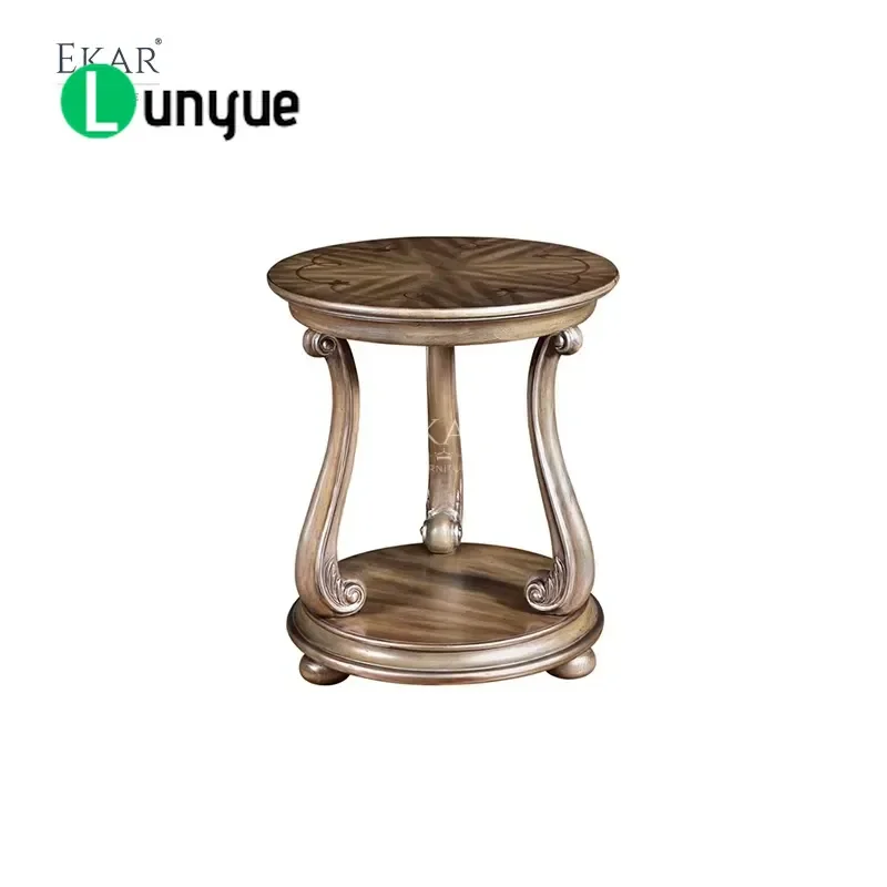 American Classic Sunburst Lyre Side Table Heritage Decorative End Table for Living Room Bedroom Deluxe Wood Accent Furniture