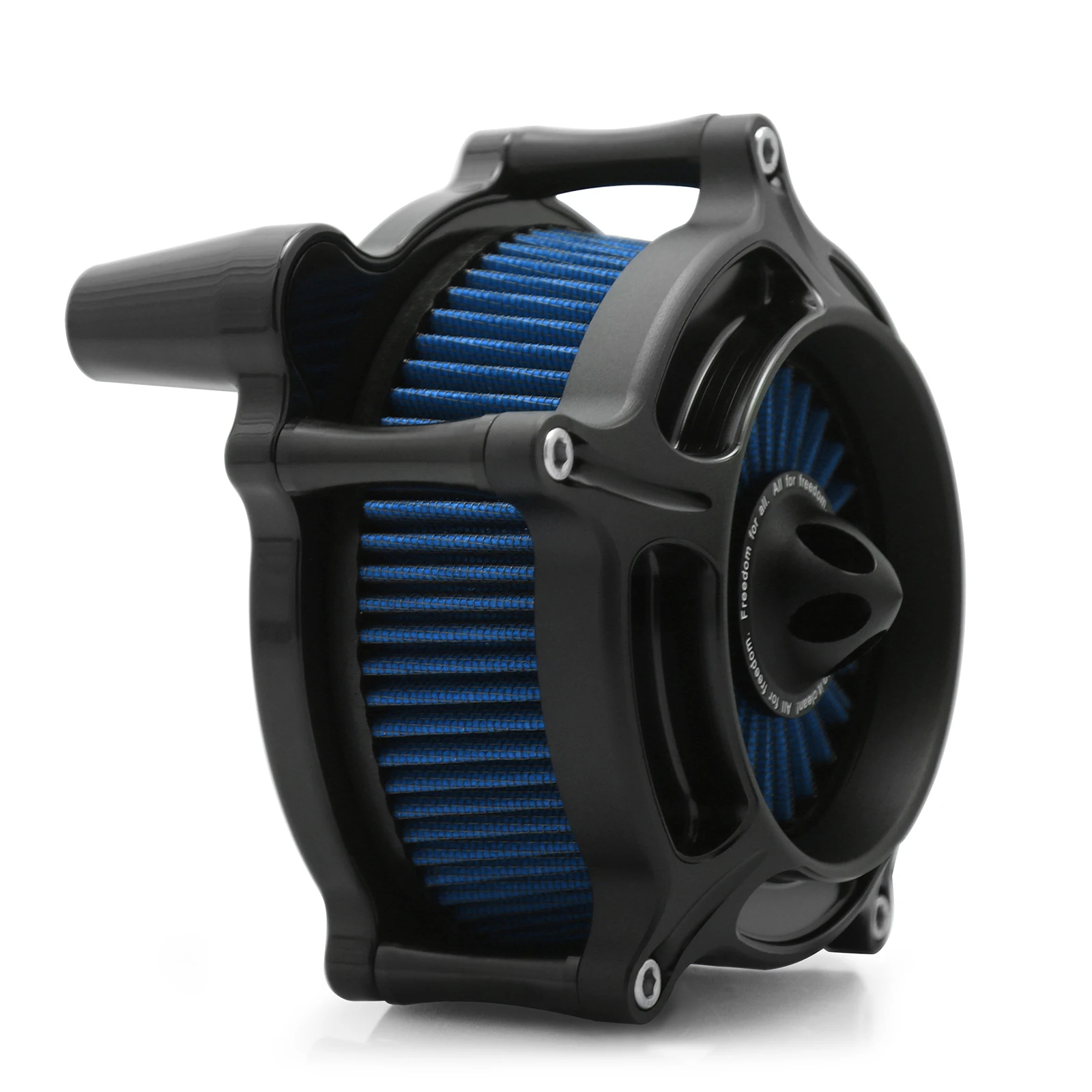 BLUE Filter element with Black Turbine Air Cleaner intake For Harley Touring Softail Dyna Sportster 1200 883 Forty Eight