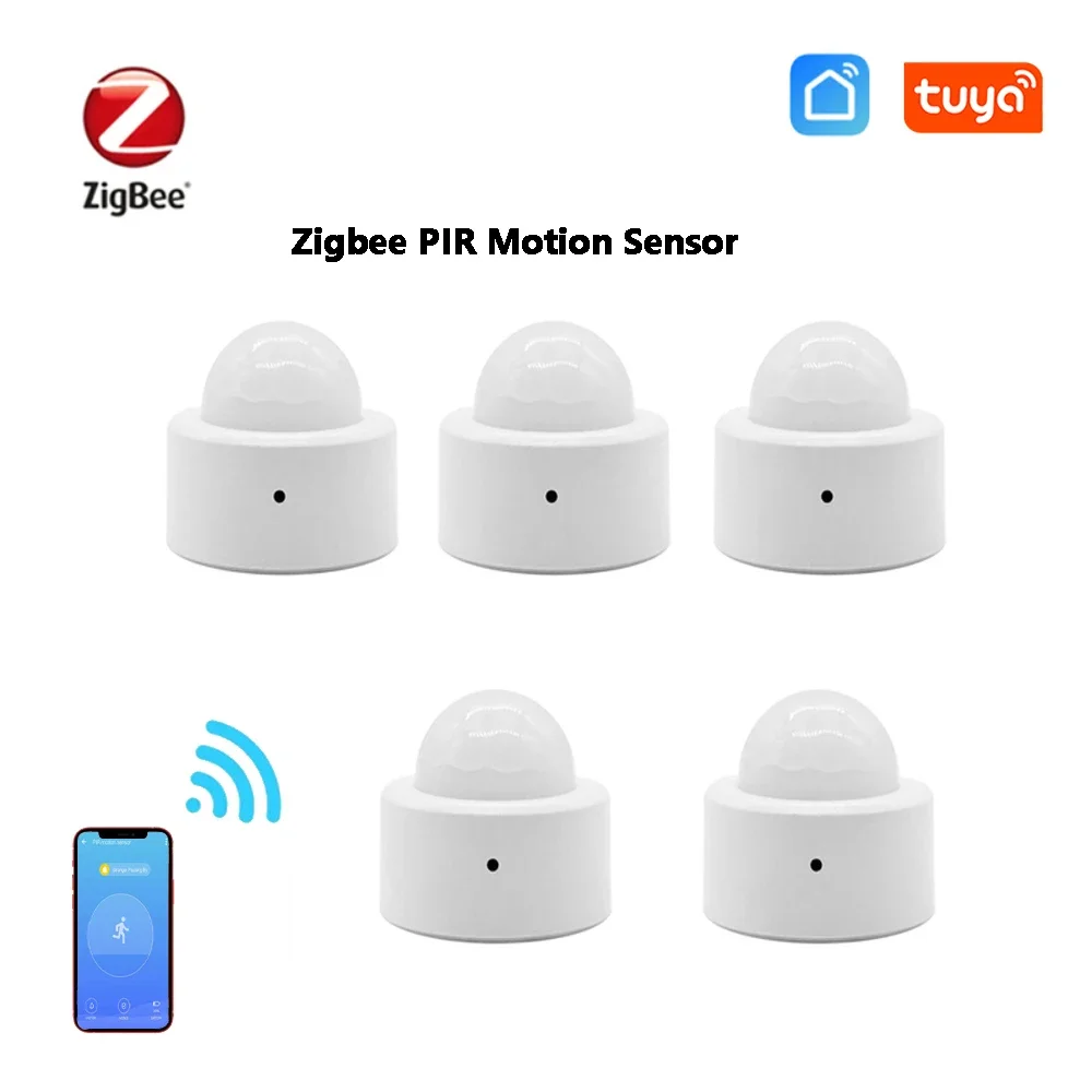 1/5PC Zigbee 3.0 Smart PIR Motion Sensor Human Motion Sensor Smart Home Detector Home Security Work with Tuya Smart Life Gateway