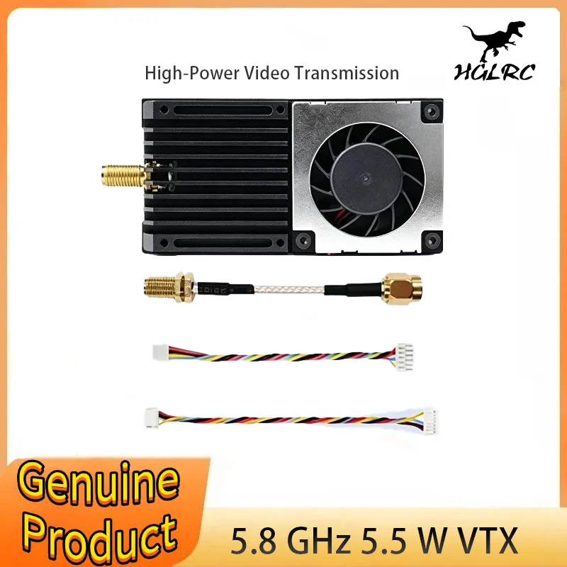 

HGLRC 5.8G 5.5W High Power VTX Adjustable Power Sink OSD Wideo Transmitter for FPV Freestyle RC Long Range Drone