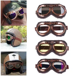 1PC Retro Vintage Pilot Goggles Motor Protective Gear Glasses For Motorcycle Eye Protection Cruiser Cafe Scooter