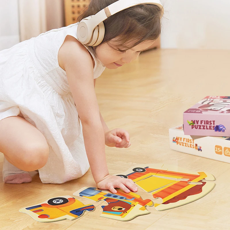 TOI 6 In A Box Advanced Puzzle My First Puzzles Large Double-Sided Children Puzzle Cognitive Toys Kid Early Education Toy