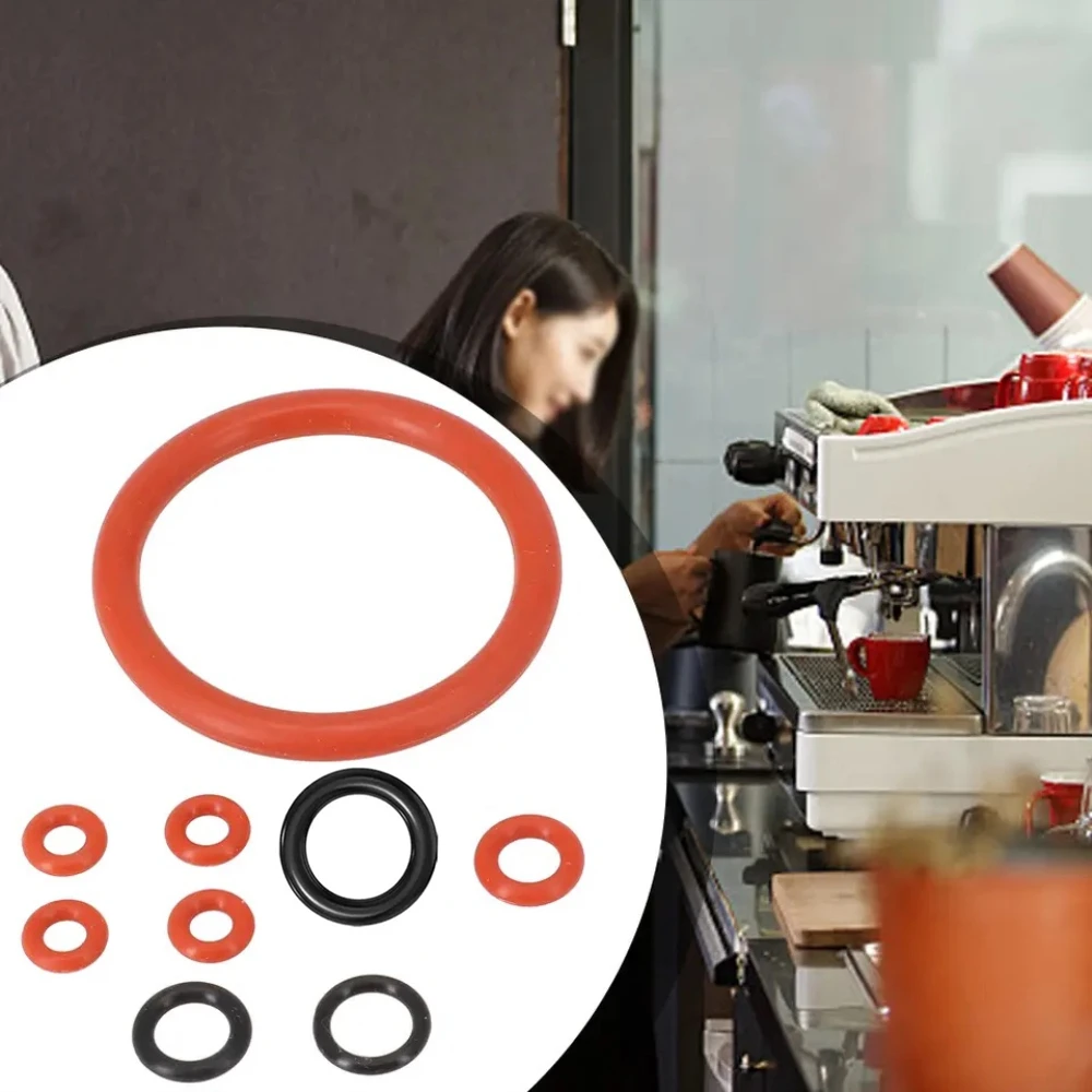 9PCS, Fully Automatic Coffee Machine Seal O-ring Food Grade Silicone For SAECO Brewing Group Outlet Spout Gasket Accessories Kit