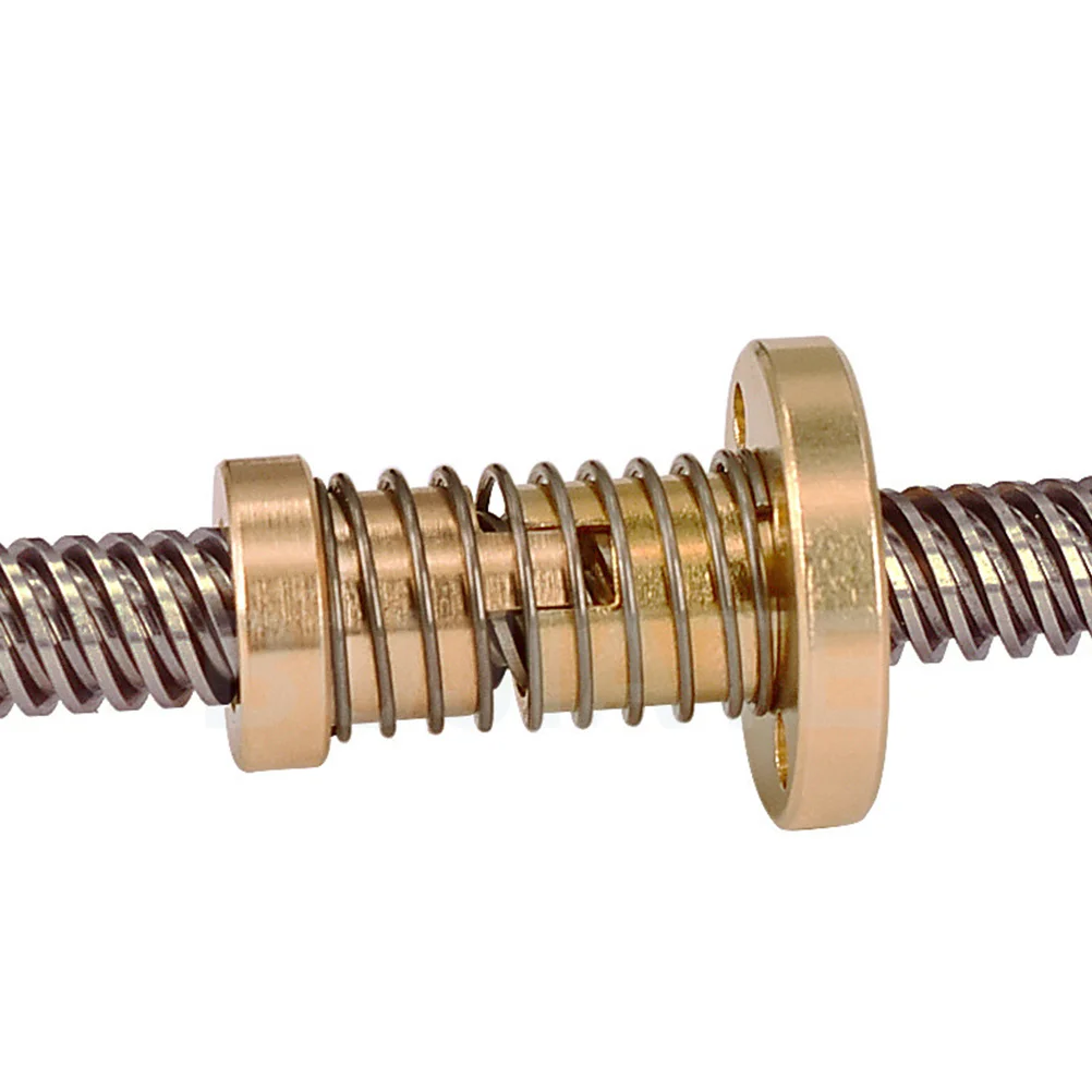 2 jeux d'écrous T8, plomb de dégagement, vis à pas de 2mm et accessoires mécaniques pour imprimante 3D dorés