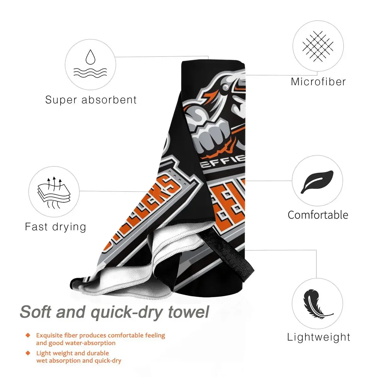 منشفة شيفيلد ستيلرز للشاطئ من الألياف الدقيقة الناعمة سريعة الجفاف ماصة لتسلق الجبال #4