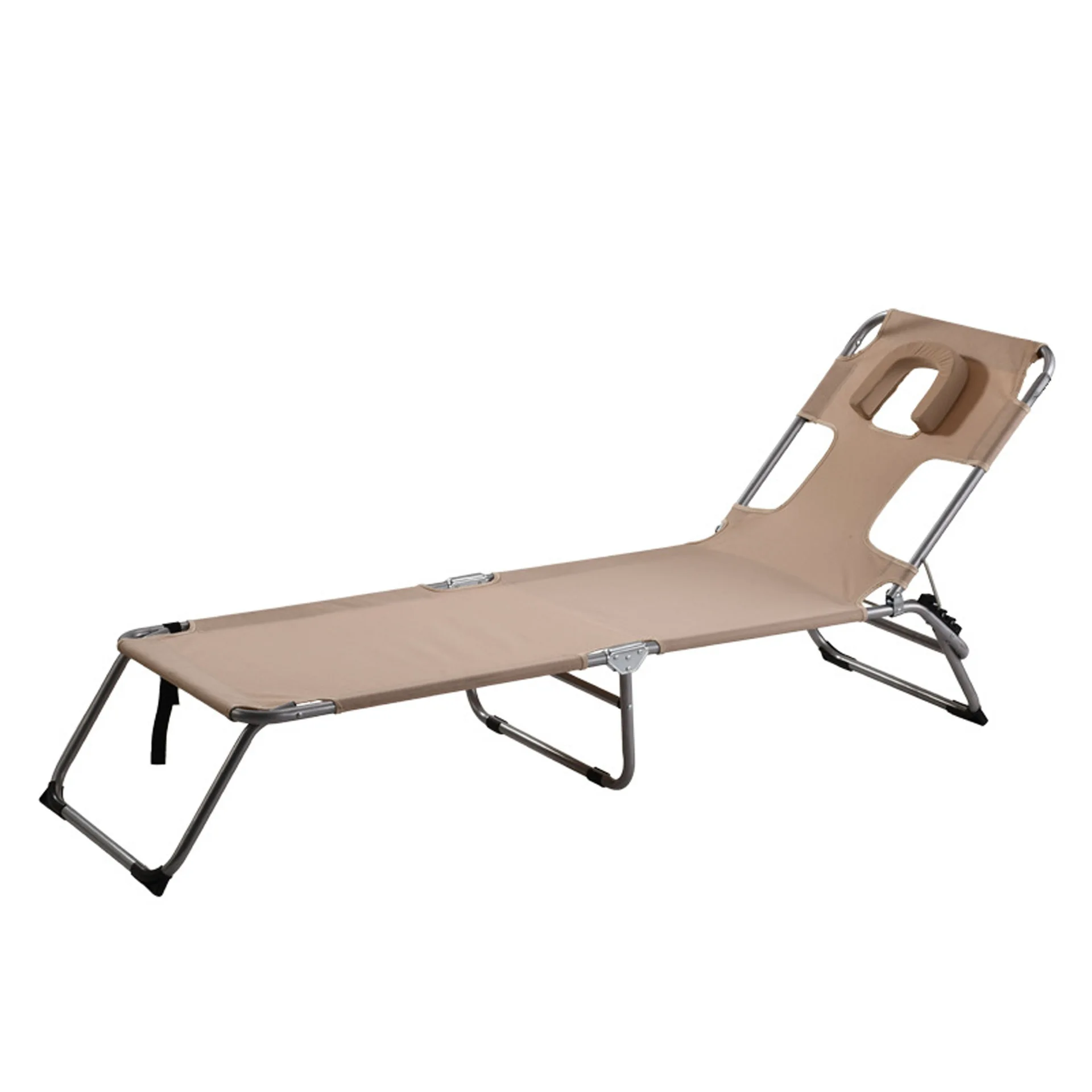 Portable Folding Sunbathing Lounger, Professional Back Sun Chair for Beach, Camping & Fishing