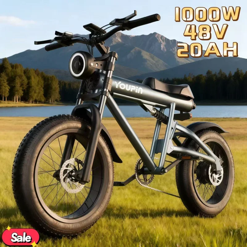 

New 1000W electric bicycle, 48V 20AH long-lasting energy-saving battery, adult off-road all-terrain durable mountain mopedy