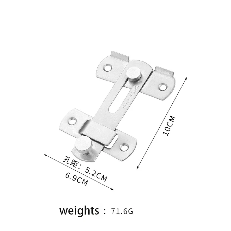 1 قطعة مزلاج الباب من الفولاذ المقاوم للصدأ الترباس باب أمان الترباس غلق بمشبك باب الحظيرة قفص الحيوانات الأليفة قفل الباب 90 درجة الزاوية اليمنى مزلاج صغير #3