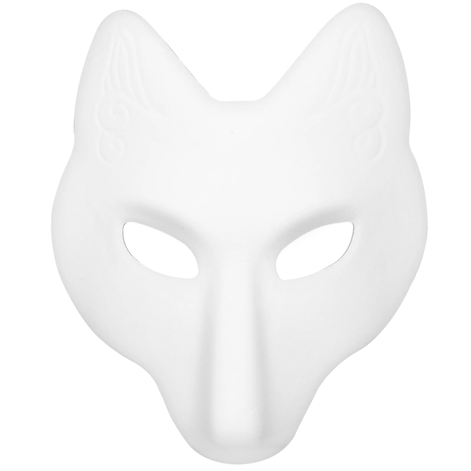 Fox Mask White Blank Hand Painted Mask Halloween Masquerade Cosplay Craft Mask fox masquerade mask empty masquerade mask