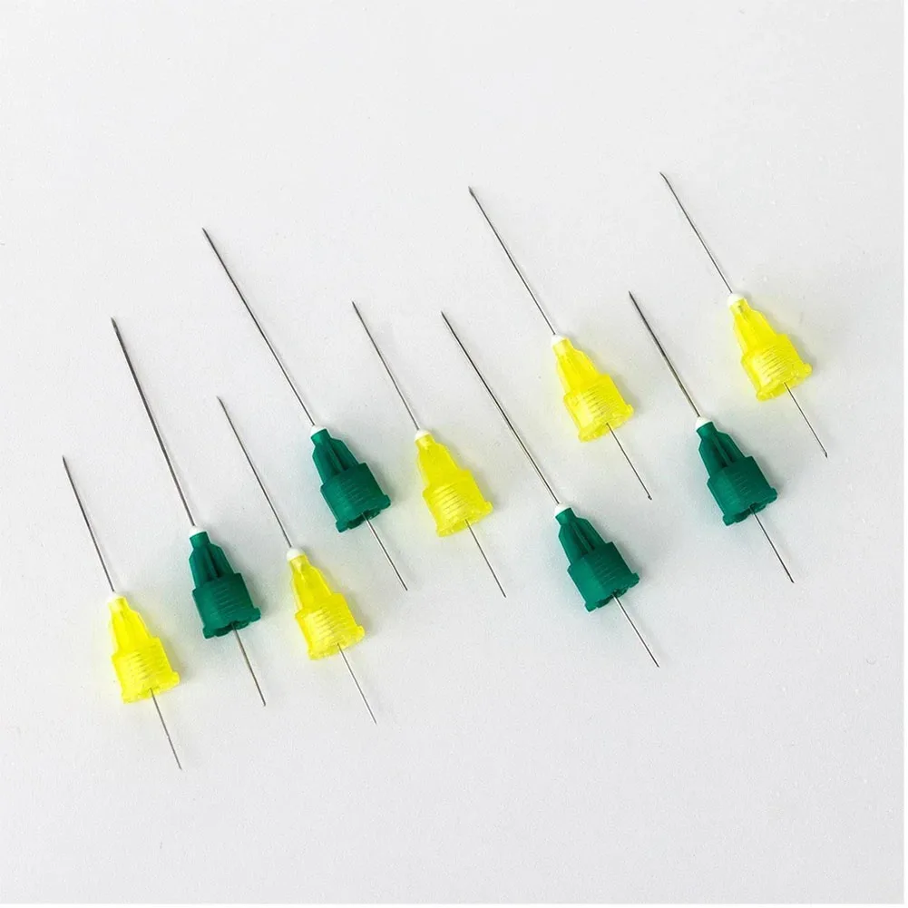 100/200Pcs 치과 마취 바늘 카트리지 팁 일회용 멸균 플라스틱 허브 근관 엔도 관개 주사기 팁 27/30G