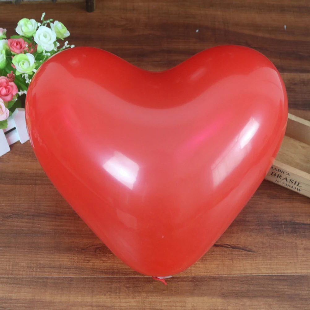 

20pcs Heart-Shaped Balloons Red Latex Nontoxic Premium Wedding Birthday Party Decoration Romantic Indoor Outdoor Festival Photo