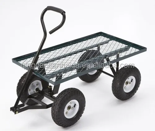 

Farm and Ranch FR100F Steel Flat Utility Cart with Padded Handle and 10 Inch Pneumatic Tires FR100F
