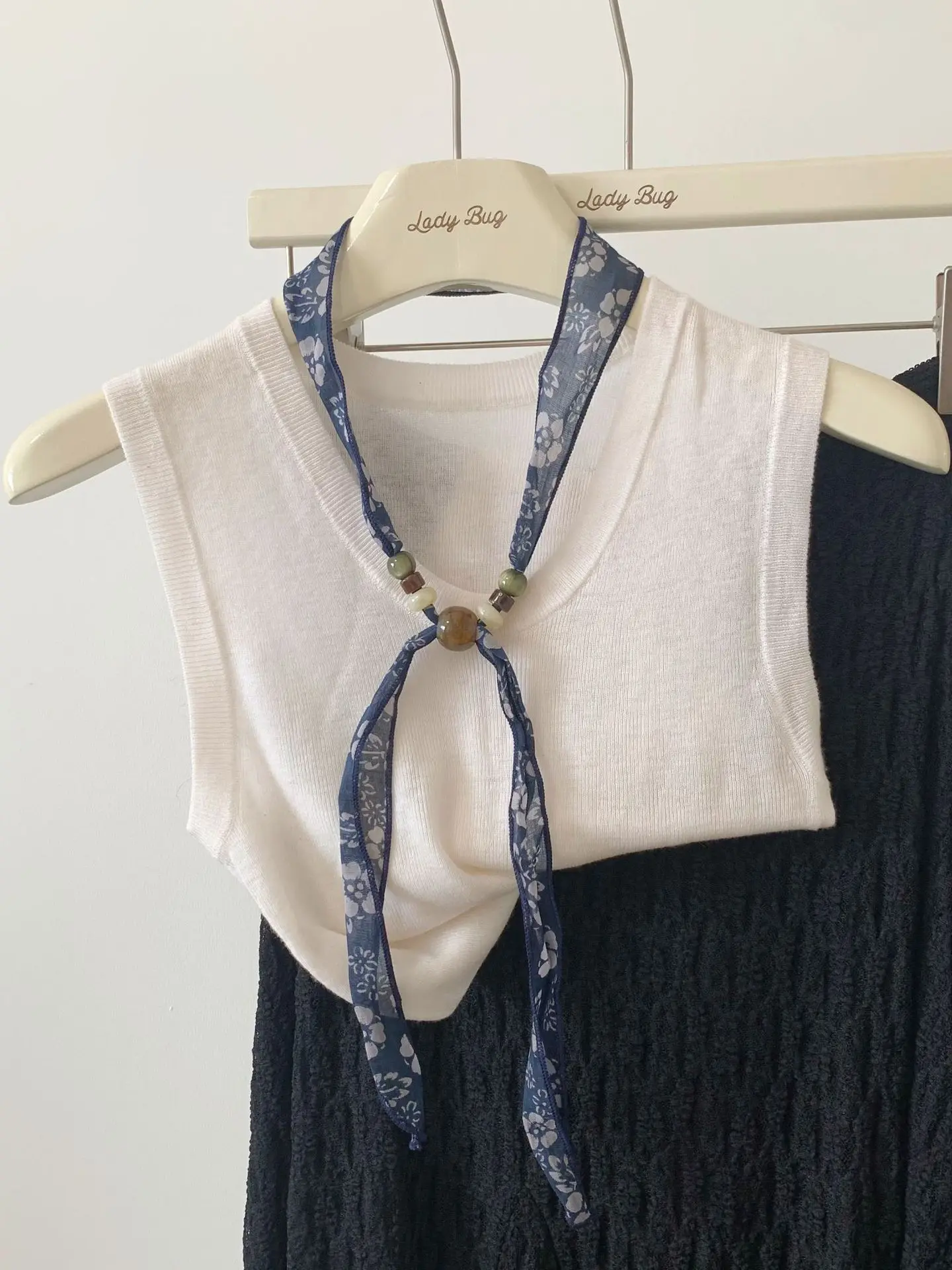 lenco-de-linho-e-seda-feminino-novo-colar-versatil-artistico-com-micangas-para-primavera-verao-acessorio-de-pescoco-com-laco-pequeno