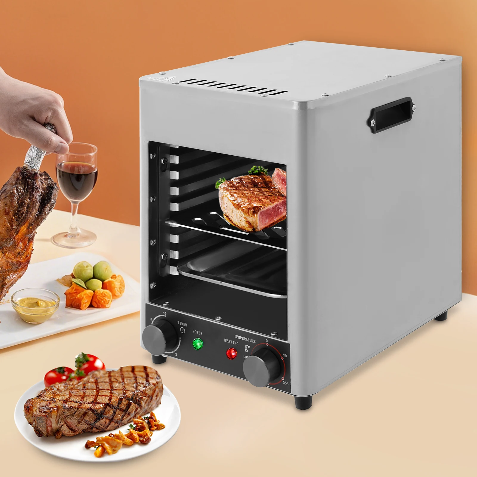

Electric Indoor Commercial Steak Grill Machine High-Efficiency Heating Steak Grill Oven
