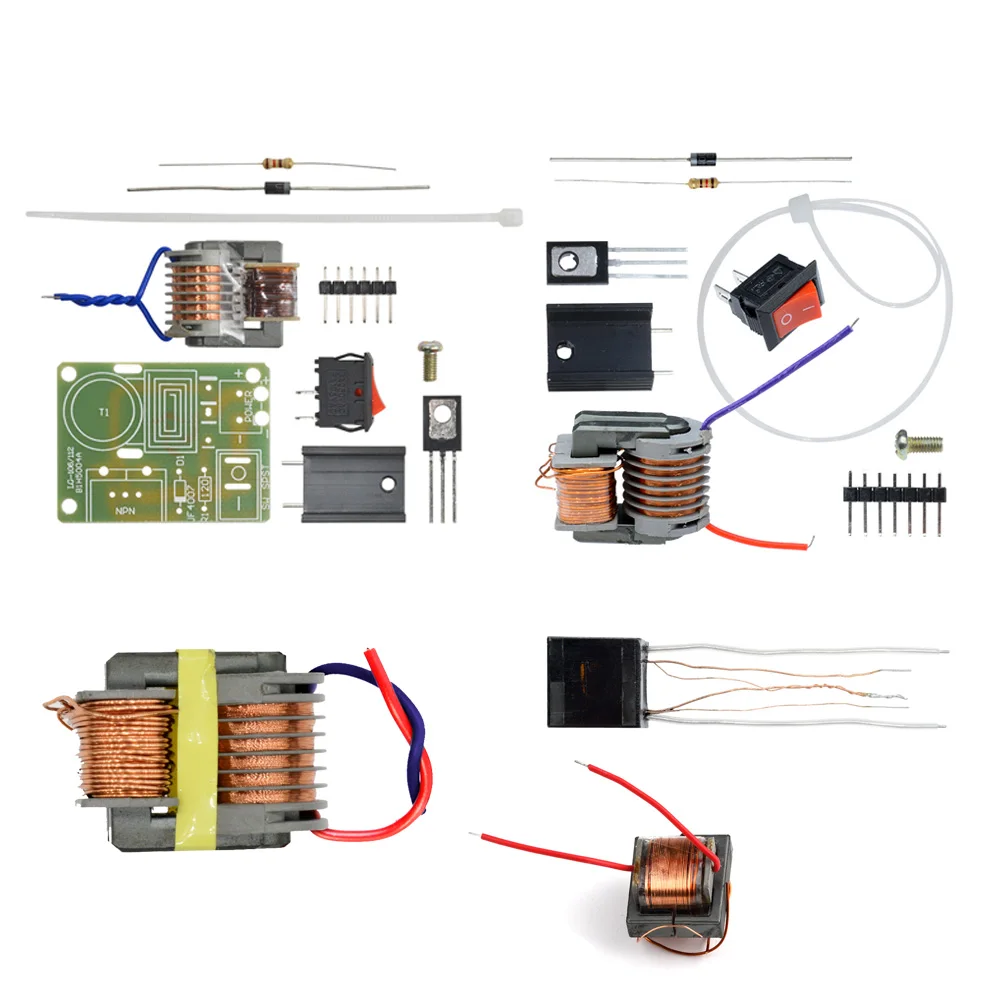 15KV High Frequency DC High Voltage Arc Ignition Generator Inverter Boost Step-Up 18650 DIY Kit U Core Transformer Suite 3.7V