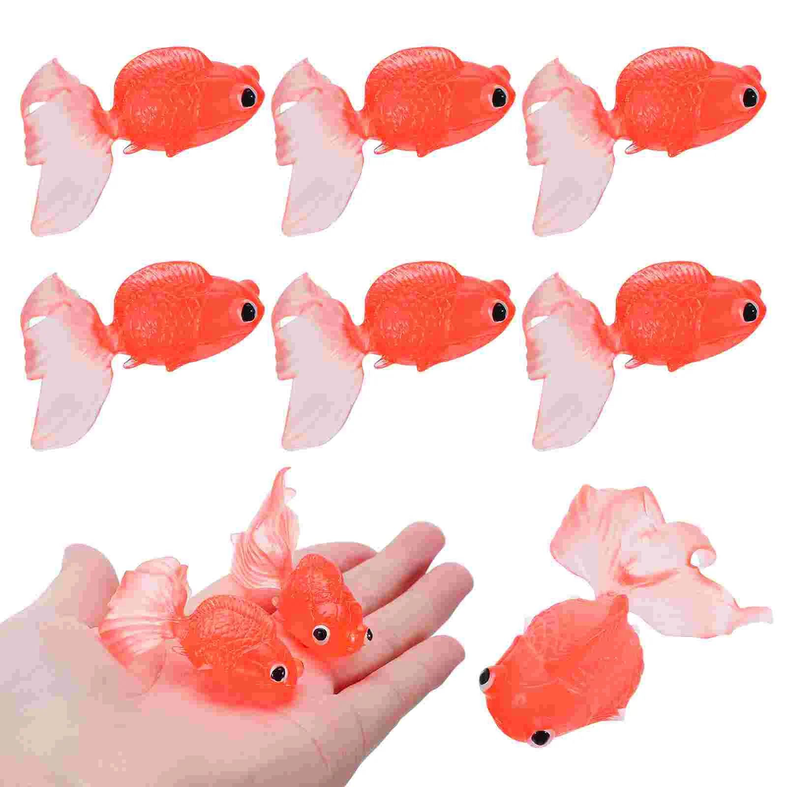 

10 Pcs Fishing Toy Mini Bath Tank Decoration Water Ornament Aquarium Animals Goldfish Floating