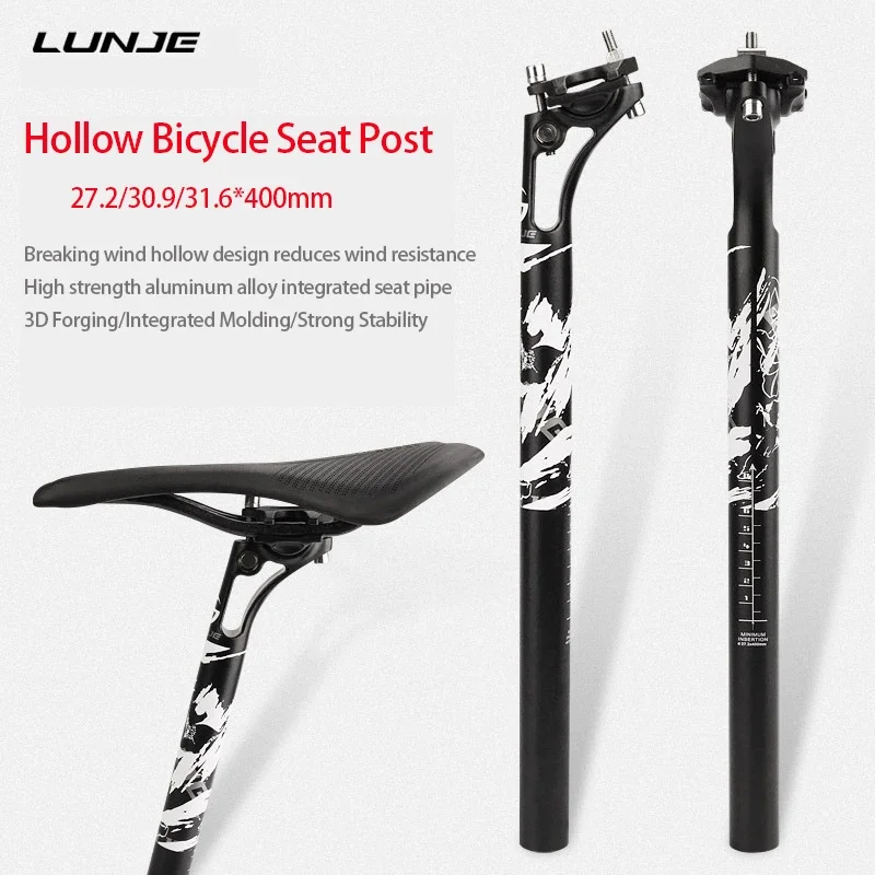 

Bike Seat Tube Aluminum Alloy Matte Seatpost 27.2/30.9/31.6mm*400mm Road Bicycles Seat Post Light Bicycle Saddle Pole for MTB