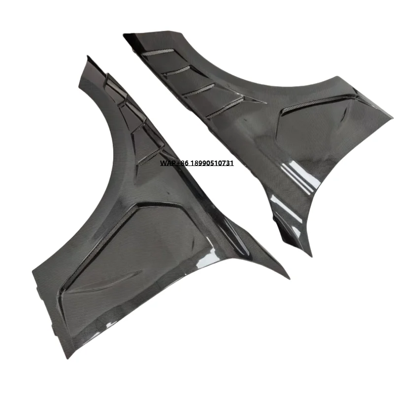 

Suitable for 4 Series G22 G23 Retrofit Upgrade with Perforated Carbon Fiber Fender Mudguard Pair
