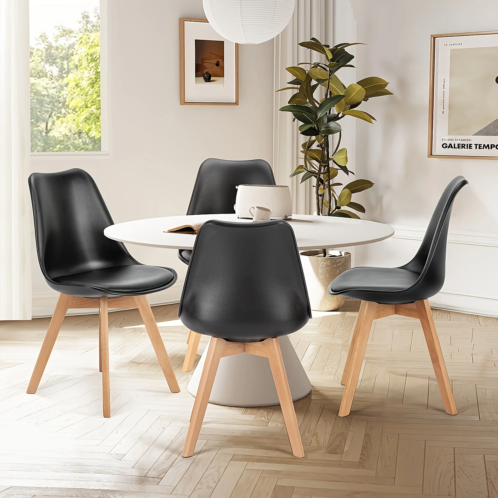 Modern Dining Chair Home Chair Minimalist Nordic Backrest Chair Dinning Table Chair Accent Chair for Living Room image 3