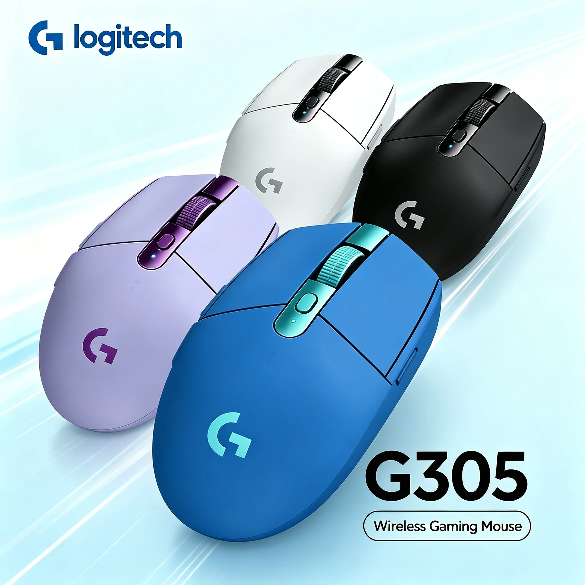Logitech G305 2.4GHz Wireless Gaming Mouse High Precision HERO Sensor 12000 DPI Long Working Time For PC Gamer