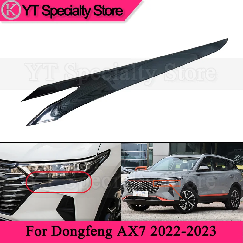 

Kamshing Front Bumper Headlight Lower Trim Strip For Dongfeng AX7 2022-2023 Middle Grille Side Decorative Panel