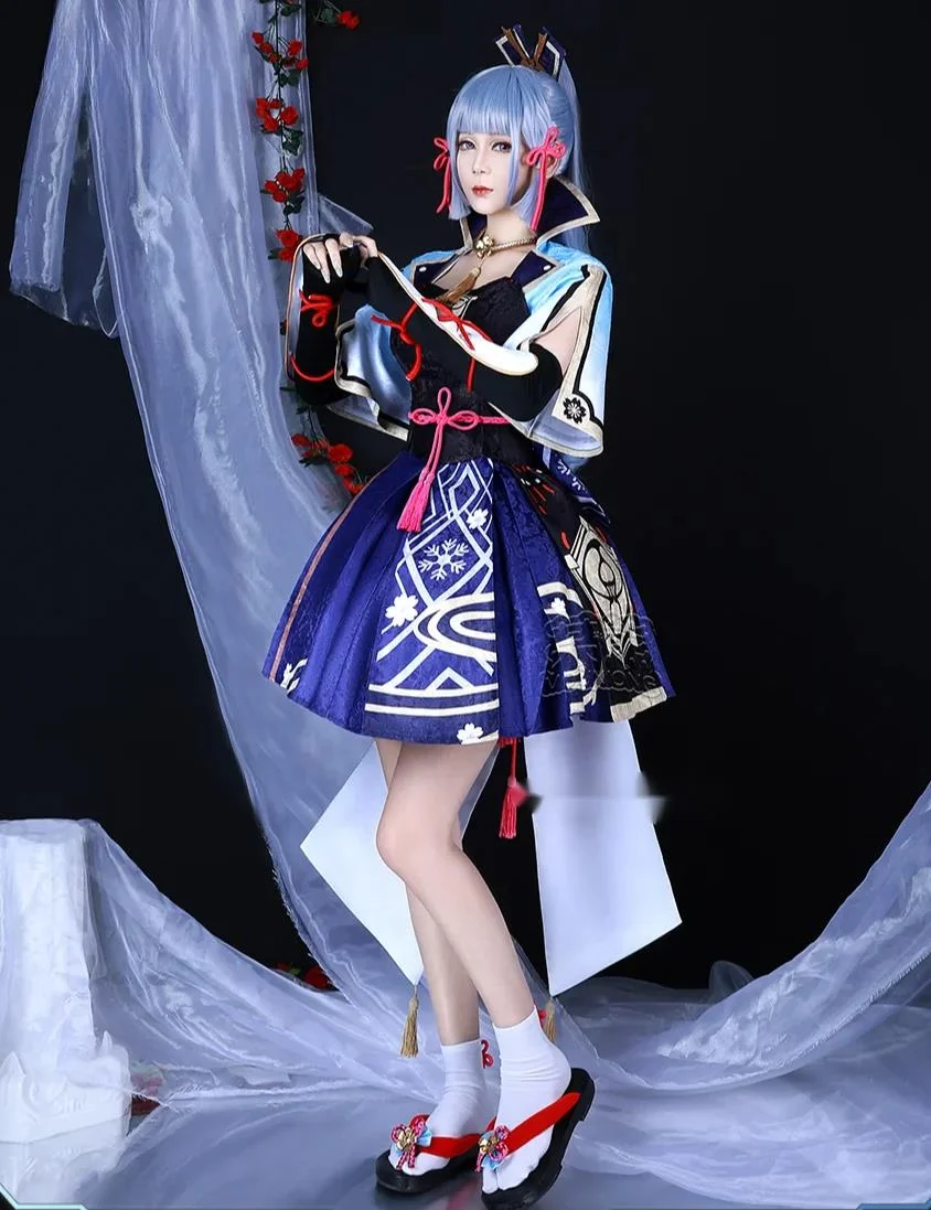 Game Genshinimpact Kamisato Ayaka Cosplay Costume Ayaka Outfit Fan Dress Wig Cosplay Anime for Role Play Comic Con for Halloween