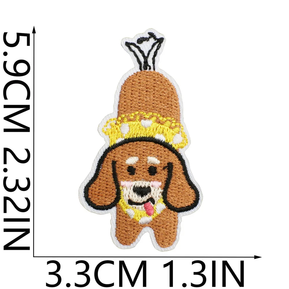 Cute pet dog Thermoadhesive Patches DIY bag and clothes Iron On Patches fun embroidery sausage dog Sew stickers