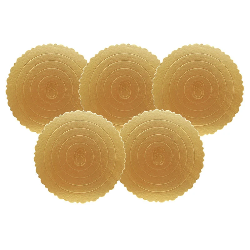 

1/2/5/10pcs Diameter 20/26.7cm Round Cake Boards Set Cakeboard Base Disposable Paper Cupcake Dessert Tray Tool Gold Sturdy Tools