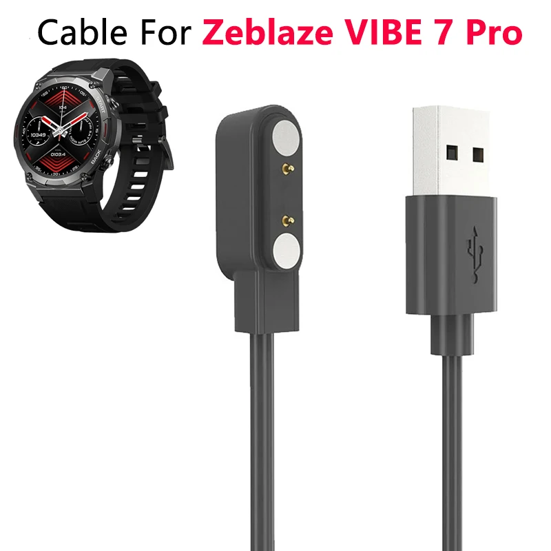 100cm Charger For Zeblaze Vibe 7 pro Smart Watch Dock Chargers Adapter Magnetic USB Charging Cable Fast Charging