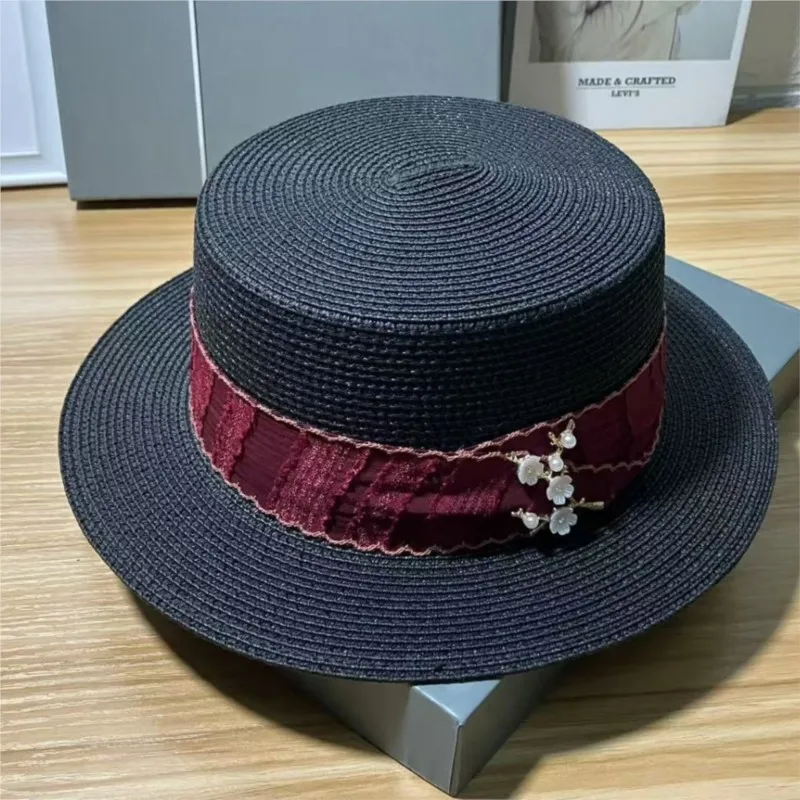 Ladies' hats women's vacation woven large brims