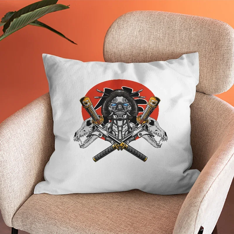 Cartoon Japanese samurai demon DTF Thermo Sticker Decals Heat Transfer On Clothes Iron On Patch For Hoodies Press Printing