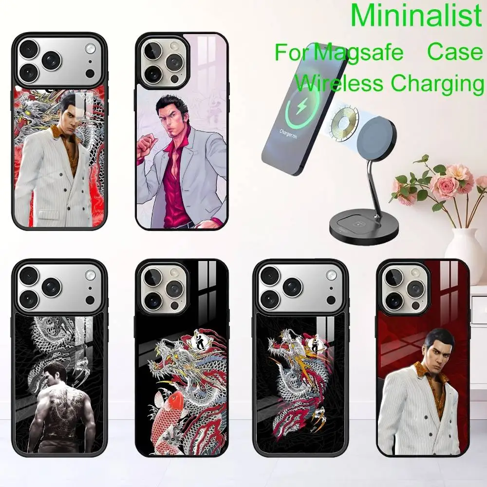 

K-Kazuma Kiryu Y-YAKUZA Phone Case For iPhone17,16,15,14,13 Plus,Pro Max Magnetic For Magsafe Wireless Charging