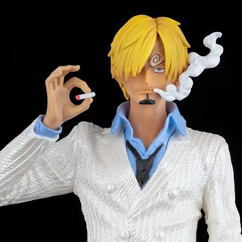 One Piece Vinsmoke Sanji Fumando Figura, Personagem Anime, Modelo de Coleção PVC, Decoração Ornamento, Presente de Brinquedo Infantil, 32cm