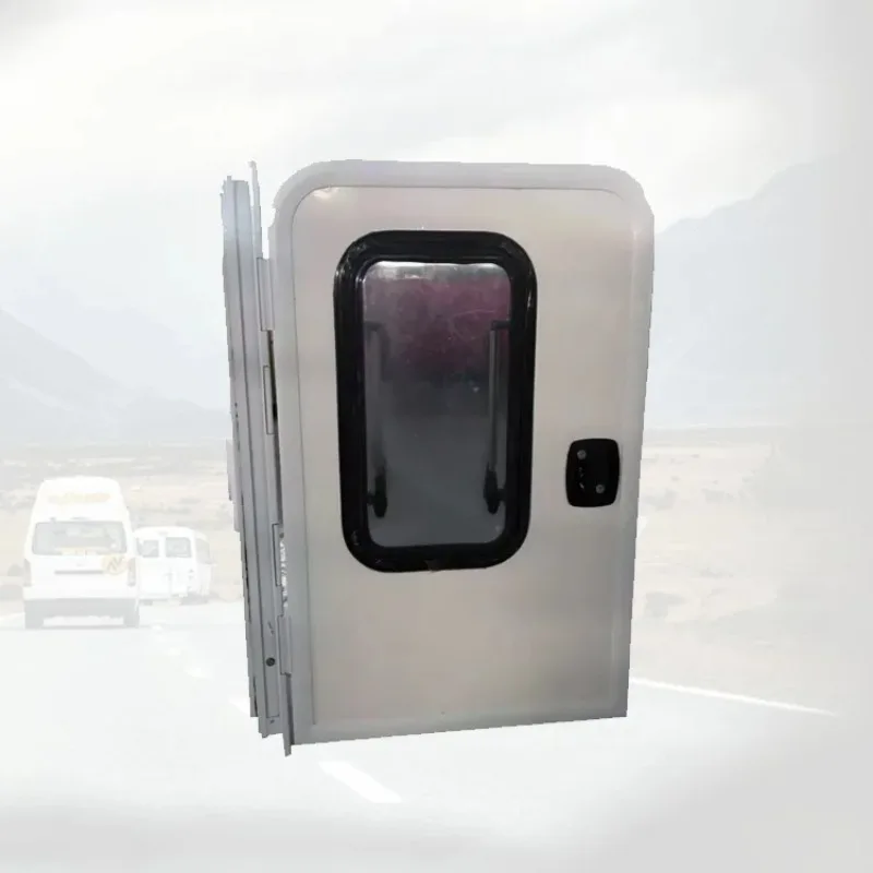 The Most Popular Acrylic Glass Full White RV Teardrop Trailer Door With Push-out Window RV Teardrop Door