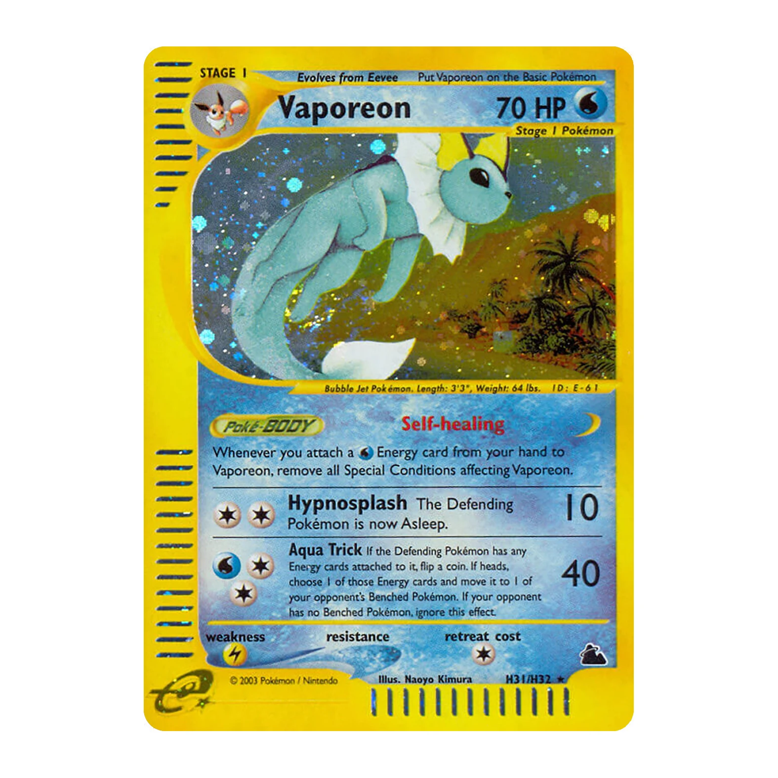 Vintage PKM Skyridge (SK) E-KARTEN H1-H32 Voll-Holo Seltene PROXY-Karten Set Gyarados Umbreon Flareon Klassische WOTC Sammelkarten – Detail 40