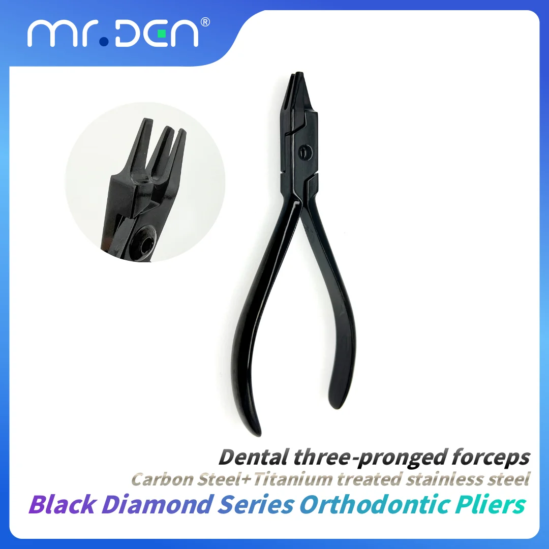 

Зуботехнические щипцы Hardened Dental Pliers Black Diamond Series, трехзубые, с титановым покрытием, из нержавеющей стали, ортодонтические инструменты
