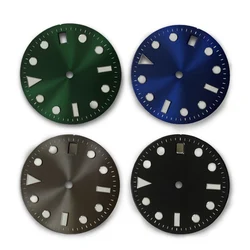 29mm NH35 Watch Dial Blue Luminous Modification Replacement Dial Watch Accessories for NH35 Movement Watchmaker DIY Repair Parts