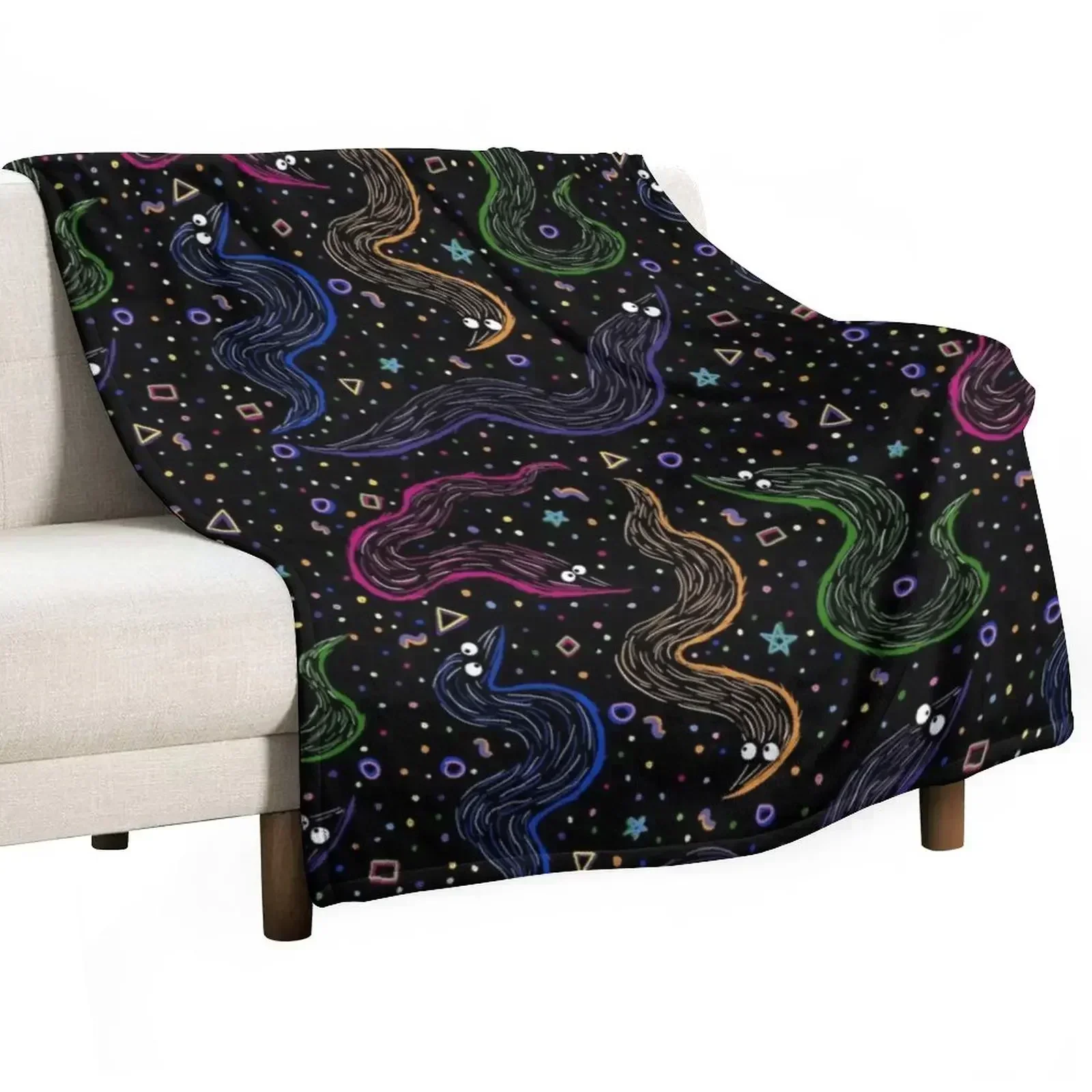 Bowling Worm On A String Throw Blanket Furry Luxury St Soft Beds Large Luxury Camping Blankets