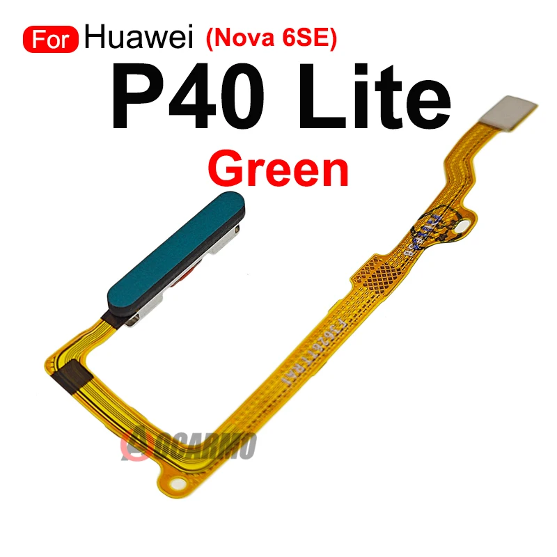 Botón de inicio de huella dactilar, Sensor de identificación táctil, Cable flexible, piezas de reparación de repuesto para Huawei P40 Lite Nova 6se