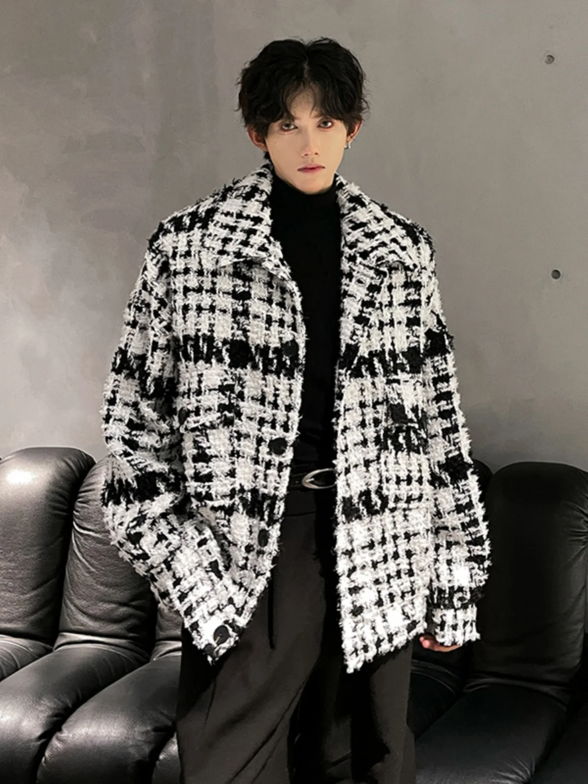 

Мужская стеганая куртка Cleanfit в корейском стиле, шерстяное пальто с легким ароматом, осенне-зимняя верхняя одежда