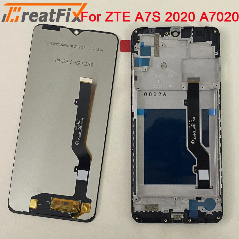 

Original LCD For ZTE Blade A7s 2020 A7020 A7020RU LCD Display Touch Screen Digitizer For ZTE BLADE A7S 2020 LCD With Frame