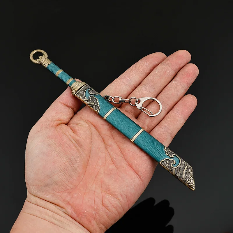 Sword Comes Anime Game Peripheral Weapons Model Ning Yao Short Sword 18cm Sword Keychain Hanger Gift for Boys Cos Props